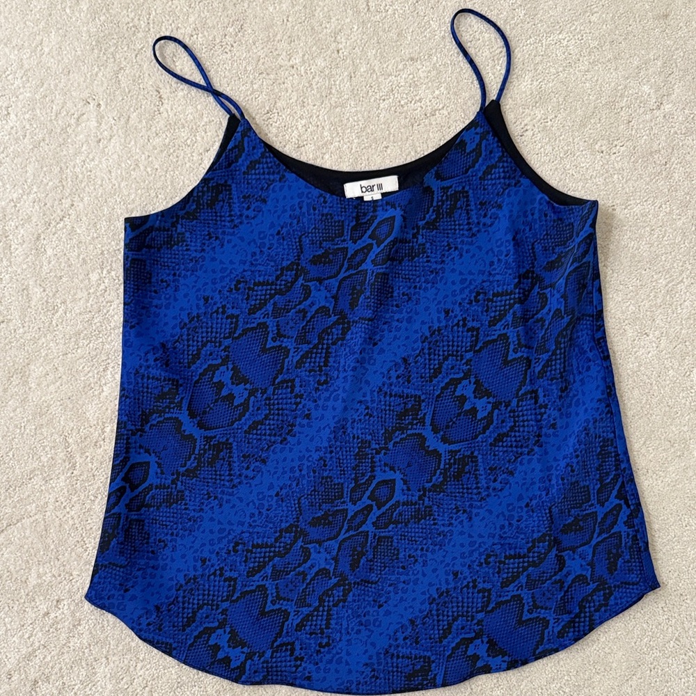 Bar III Women's Cobalt Snake Print Camisole
